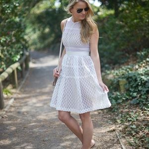 Donna Morgan Tenley Dress white embroidered